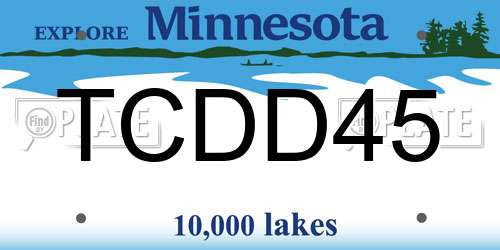 TCDD45 Minnesota License Plate