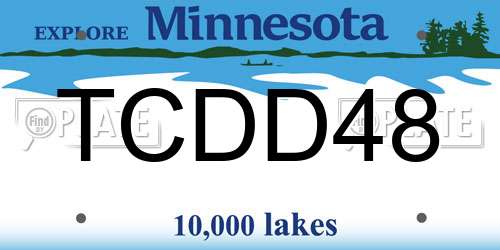 TCDD48 Minnesota License Plate