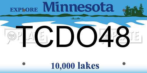 TCDO48 Minnesota License Plate