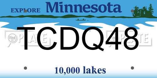 TCDQ48 Minnesota License Plate