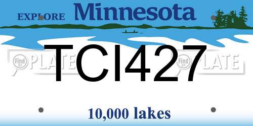 TCI427 Minnesota License Plate