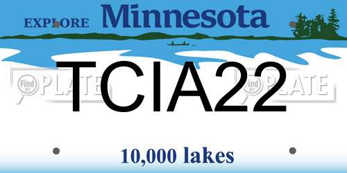 TCIA22 Minnesota License Plate
