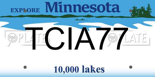 TCIA77 Minnesota License Plate