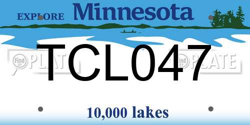 TCL047 Minnesota License Plate