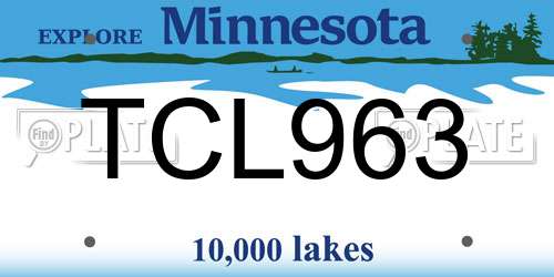 TCL963 Minnesota License Plate