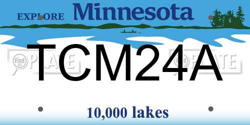 TCM24A Minnesota License Plate