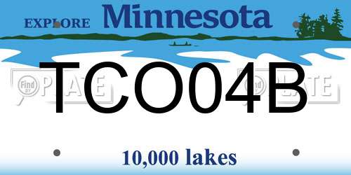TCO04B Minnesota License Plate