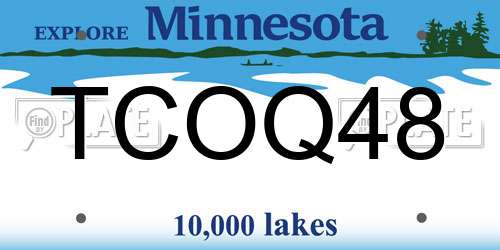 TCOQ48 Minnesota License Plate