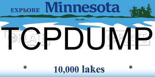 TCPDUMP Minnesota License Plate