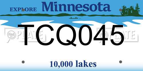 TCQ045 Minnesota License Plate