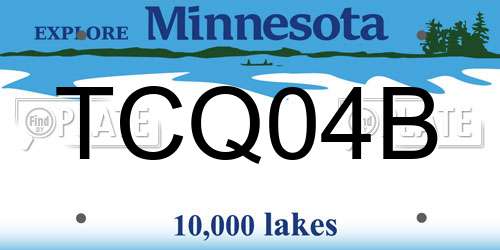 TCQ04B Minnesota License Plate