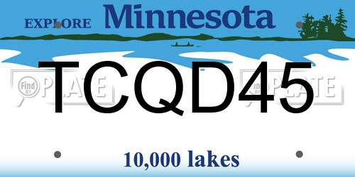 TCQD45 Minnesota License Plate