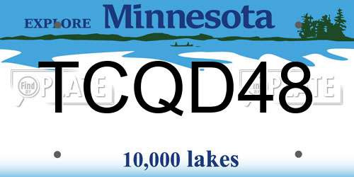 TCQD48 Minnesota License Plate