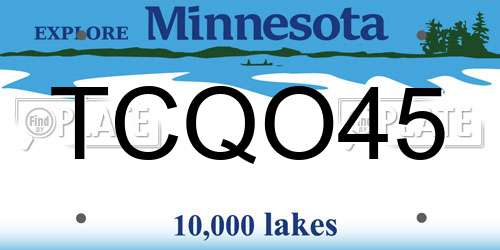 TCQO45 Minnesota License Plate