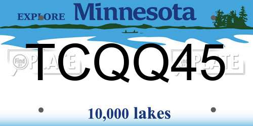 TCQQ45 Minnesota License Plate