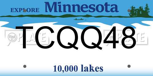TCQQ48 Minnesota License Plate