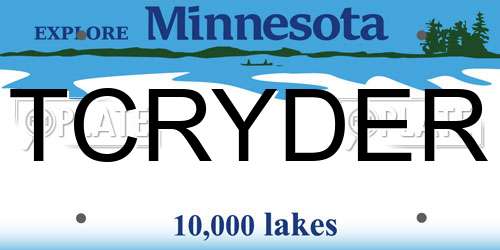 TCRYDER Minnesota License Plate