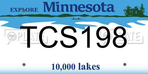 TCS198 Minnesota License Plate