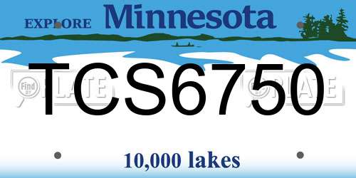TCS6750 Minnesota License Plate