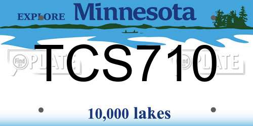 TCS710 Minnesota License Plate