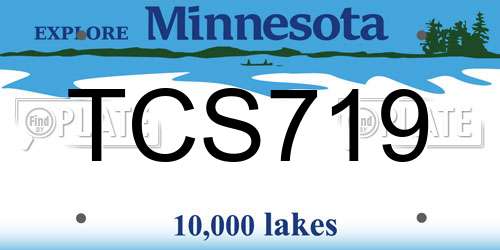 TCS719 Minnesota License Plate