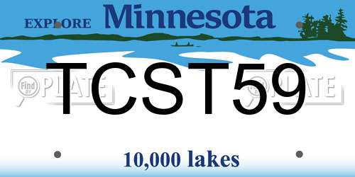 TCST59 Minnesota License Plate