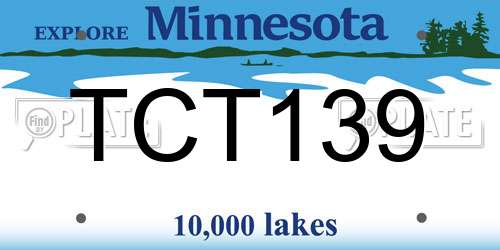 TCT139 Minnesota License Plate