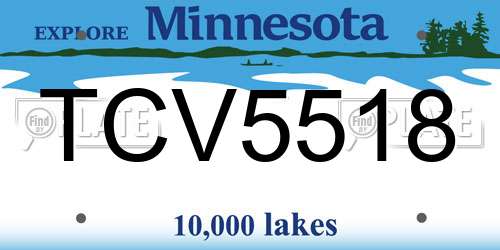 TCV5518 Minnesota License Plate