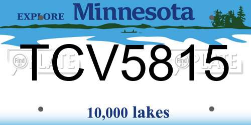 TCV5815 Minnesota License Plate