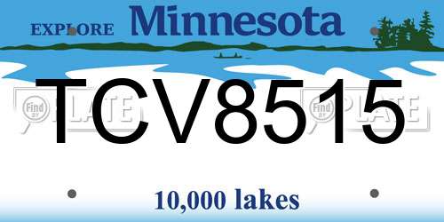 TCV8515 Minnesota License Plate