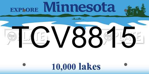 TCV8815 Minnesota License Plate