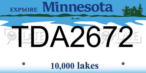 TDA2672 Minnesota License Plate