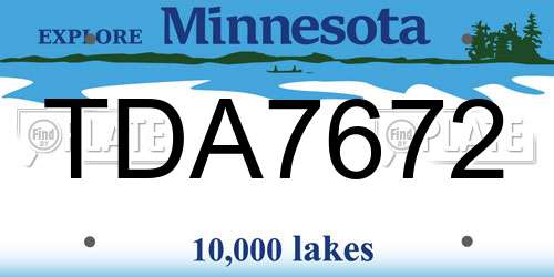 TDA7672 Minnesota License Plate
