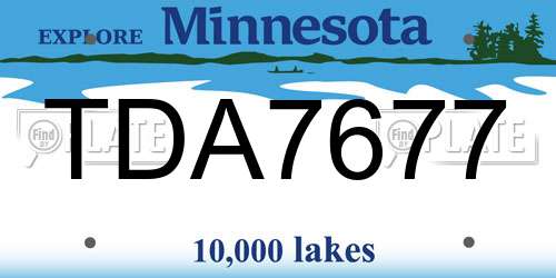 TDA7677 Minnesota License Plate