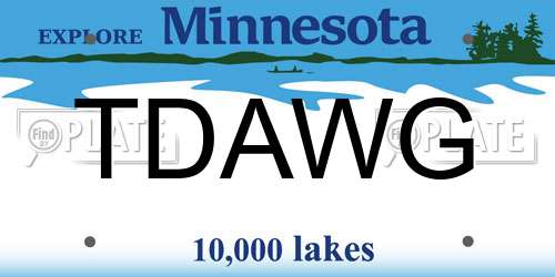 TDAWG Minnesota License Plate