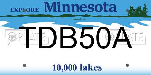 TDB50A Minnesota License Plate