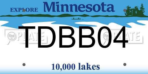 TDBB04 Minnesota License Plate