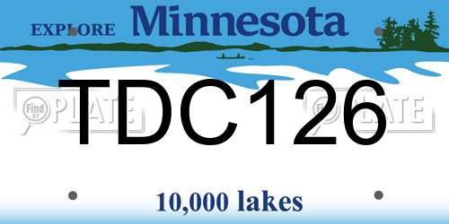 TDC126 Minnesota License Plate