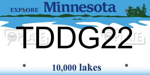 TDDG22 Minnesota License Plate