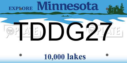 TDDG27 Minnesota License Plate