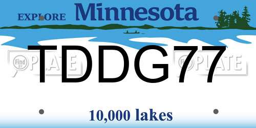 TDDG77 Minnesota License Plate