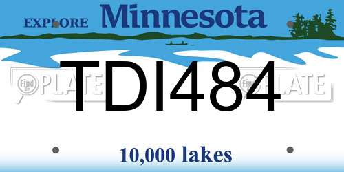 TDI484 Minnesota License Plate