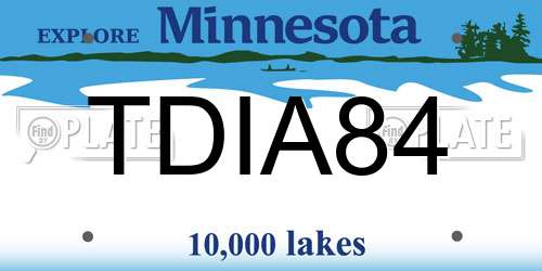 TDIA84 Minnesota License Plate