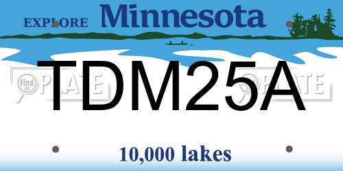 TDM25A Minnesota License Plate