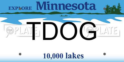 TDOG Minnesota License Plate