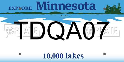 TDQA07 Minnesota License Plate