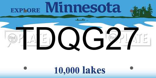 TDQG27 Minnesota License Plate