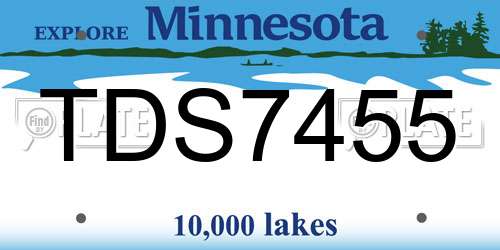 TDS7455 Minnesota License Plate