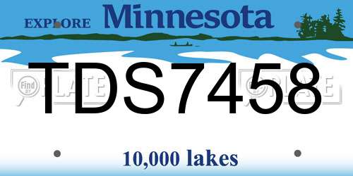 TDS7458 Minnesota License Plate
