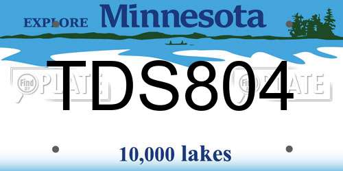 TDS804 Minnesota License Plate